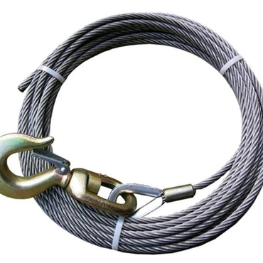 BA Products Fiber Core Winch Cable Alloy Swivel Hook