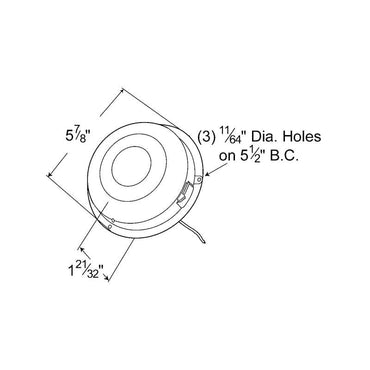 Round Dome Light with Switch