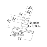 Universal Steel Offset License Plate Bracket