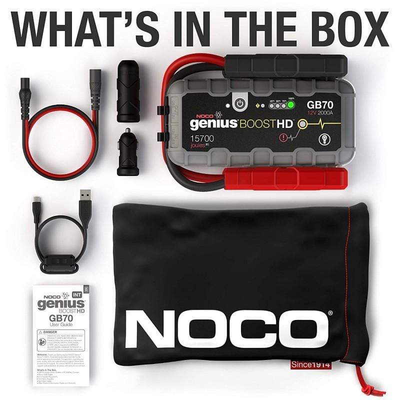 NOCO GB70 Boost HD 2000-amp jump starter and portable power bank at  Crutchfield