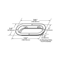 Theft-Resistant Mounting Flange For 6" Oval Lights