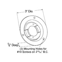 Theft-Resistant Mounting Flange For 2 Inch Round Lights